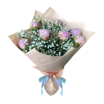 Воздушность пионов — Цветы SFlower – доставка цветочных букетов в Хабаровске. У нас цветы можно купить или заказать с доставкой круглосуточно — 